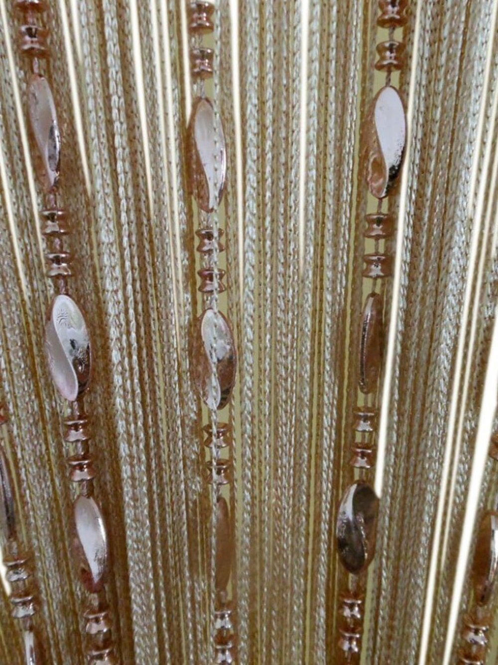 Button Beaded Door Curtain Fringe Tassel Living Room Divider Curtain 39.30" x 78